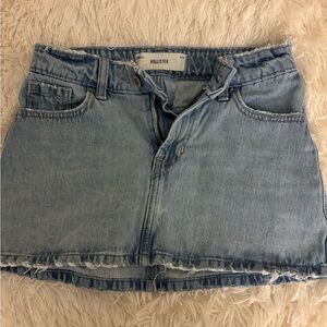 Hollister Women's Light Blue Denim Mini Skirt